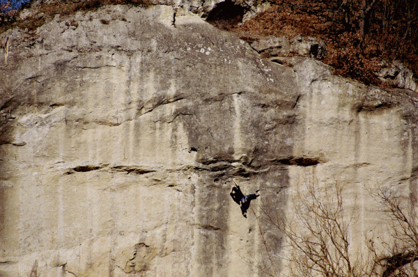 Arrampicata sulla falesia